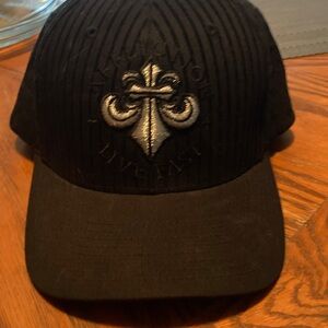 Affliction Black Hat with Silver Embroidery